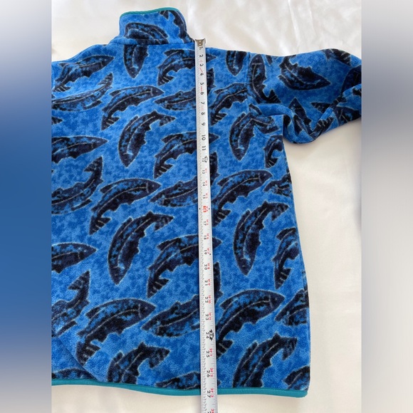 Patagonia Synchilla Snap-T Pullover Women's Size M Leaping Oasis Blue Fish - Picture 10 of 15